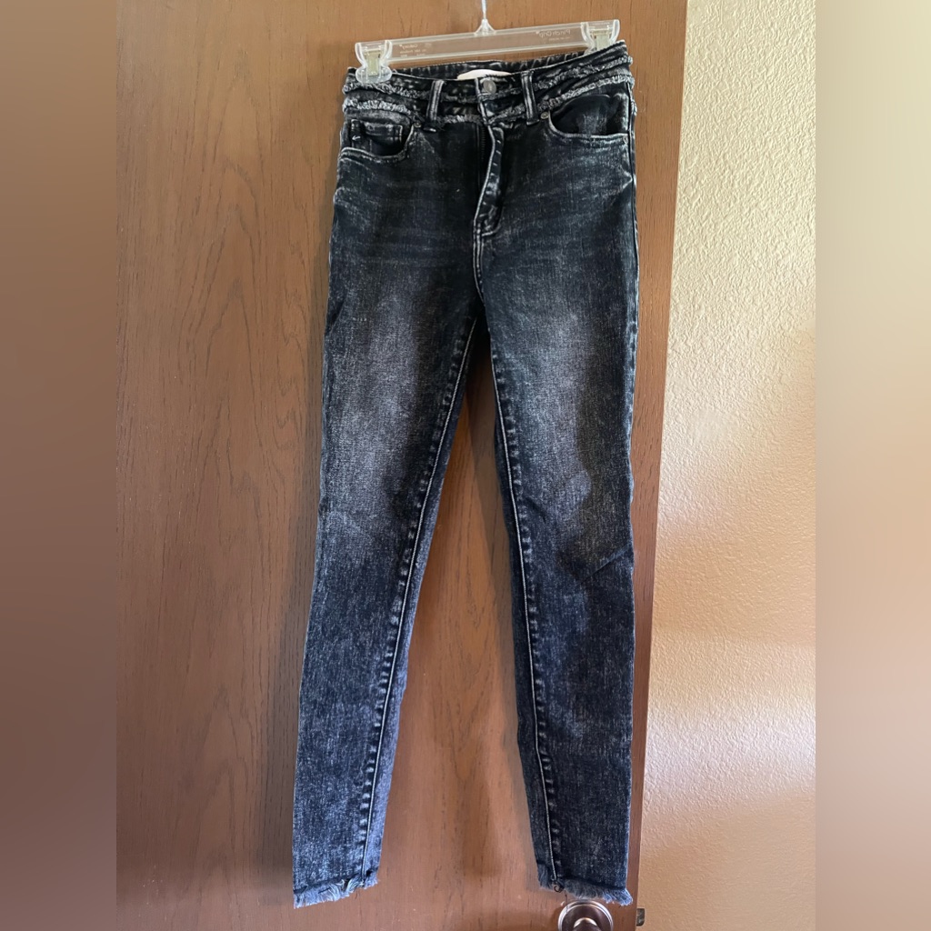 Kancan Black Faded Skinny Jeans